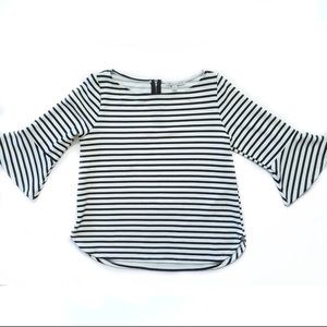 Peplum bell sleeve top